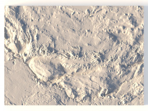Crete relief without water C4D STL 3D Модель