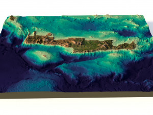 Crete relief without water C4D STL 3D Модель