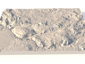 Crete relief without water C4D STL 3D Модель