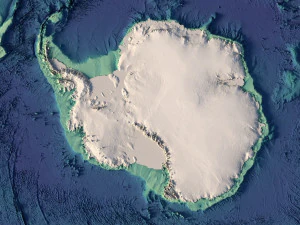 Antarctica 3D map with ice C4D STL 3D Model