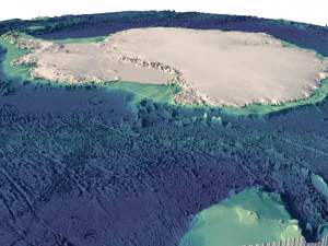 Antarctica 3D map with ice C4D STL 3D Model