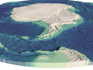 Antarctica 3D map with ice C4D STL 3D Model