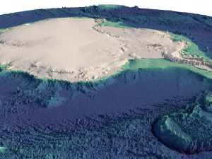 Antarctica 3D map with ice C4D STL 3D Model