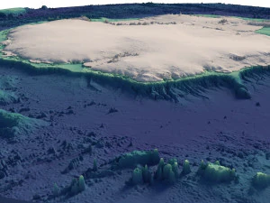 Antarctica 3D map with ice C4D STL 3D Model