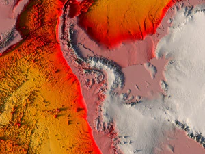 Antarctica 3D map with ice C4D STL 3D Model