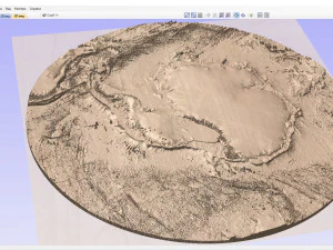 Antarctica 3D map with ice C4D STL 3D Model