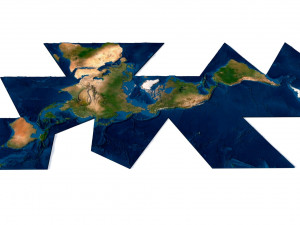 World Map Dymaxion 3D Modelo 3D