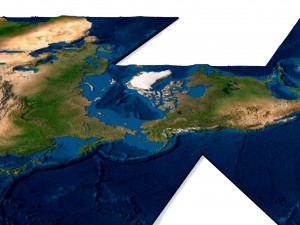 World Map Dymaxion 3D Modelo 3D