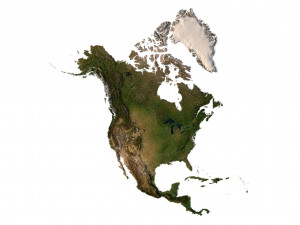 North America 3D map 3D Model