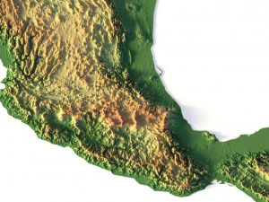 Mapa 3D de Am&eacute;rica del Norte Modelo 3D