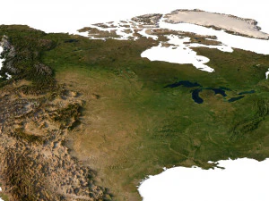 Mapa 3D de Am&eacute;rica del Norte Modelo 3D