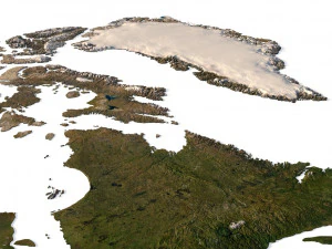 Mapa 3D de Am&eacute;rica del Norte Modelo 3D