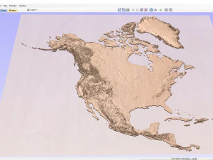Mapa 3D de Am&eacute;rica del Norte Modelo 3D