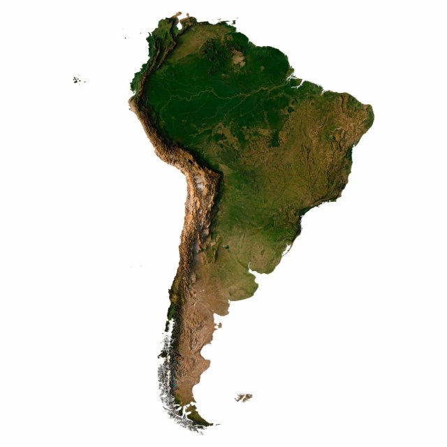 3D map of South America 3Dモデル .c4d .max .obj .3ds .fbx .stl .blend 