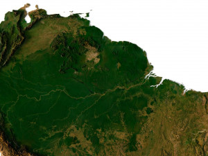 3D map of South America 3Dモデル