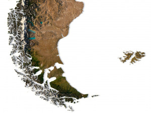 3D map of South America 3Dモデル