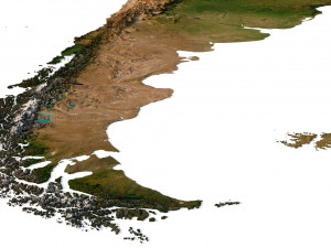3D map of South America 3Dモデル