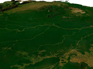 3D map of South America 3D Model
