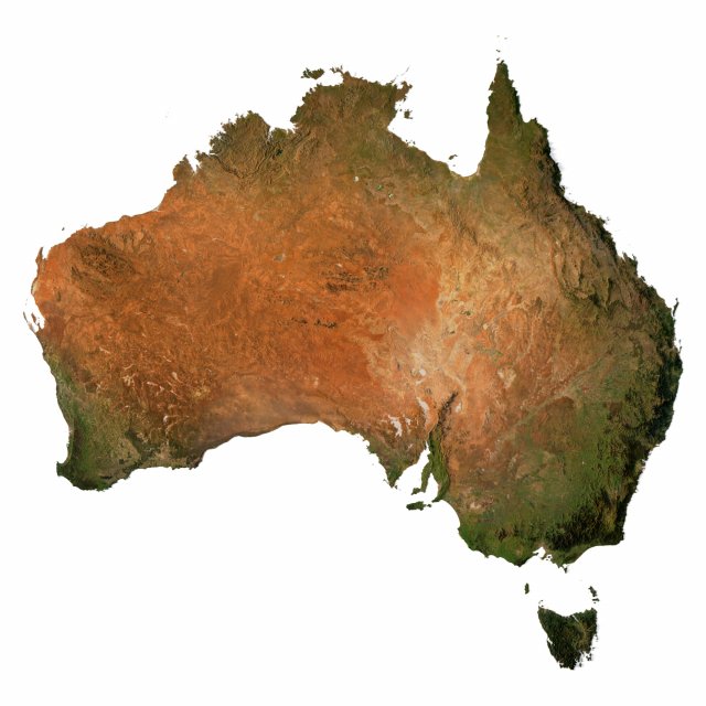 Relief map of Australia 3D Model .c4d .max .obj .3ds .fbx .stl .blend 