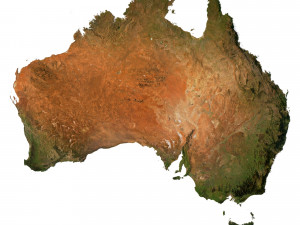 Relief map of Australia 3D Model