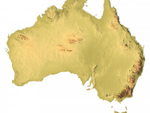 Relief map of Australia 3D Model