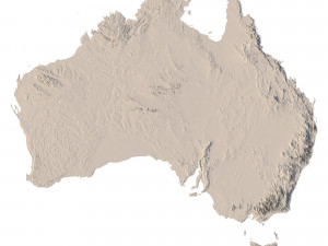 Relief map of Australia 3D Model