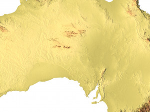Relief map of Australia 3D Model