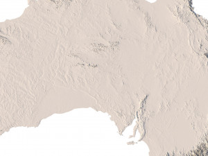 Relief map of Australia 3D Model