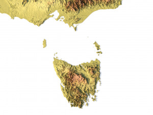 Relief map of Australia 3D Model