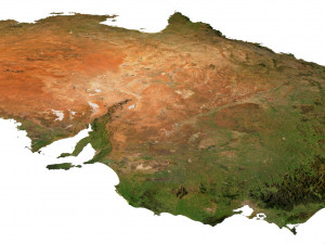 Relief map of Australia 3D Model