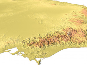 Relief map of Australia 3D Model
