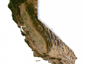 Relief map of California 3D Model
