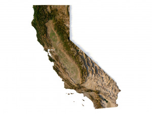 Relief map of California 3D मॉडल