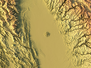 Relief map of California 3D मॉडल