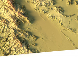 Relief map of California 3D मॉडल