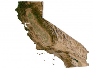Relief map of California 3D मॉडल