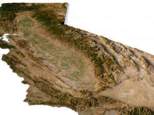 Relief map of California 3D Model