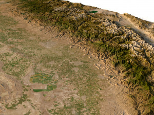 Relief map of California 3D मॉडल