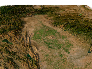 Relief map of California 3D मॉडल
