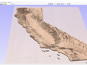 Relief map of California 3D मॉडल