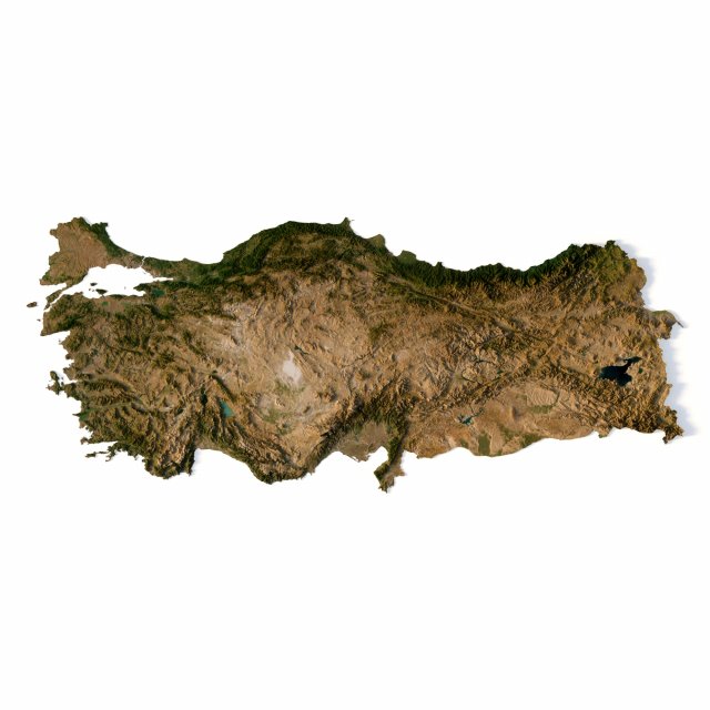 Relief map of Turkey 3D मॉडल .c4d .max .obj .3ds .fbx .stl .blend 