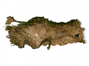 Relief map of Turkey 3D Model