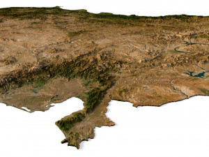Relief map of Turkey 3D मॉडल
