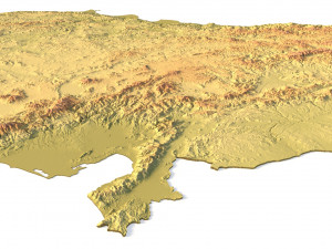 Relief map of Turkey 3D मॉडल