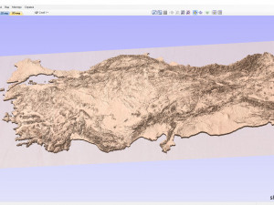 Relief map of Turkey 3D मॉडल