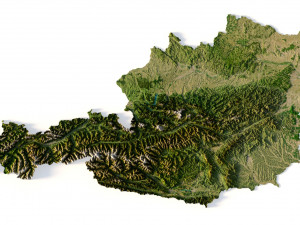 Relief map of Austria 3D Model