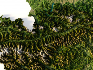 Relief map of Austria 3D Model
