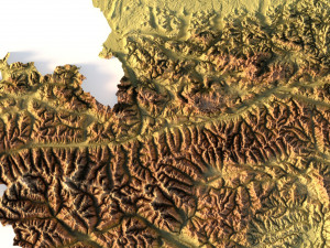 Relief map of Austria 3D Model