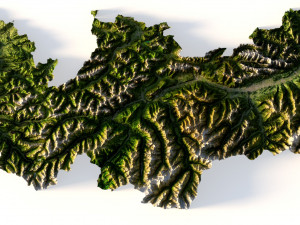 Relief map of Austria 3D Model