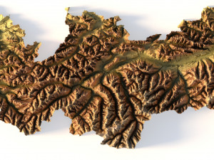 Relief map of Austria 3D Model